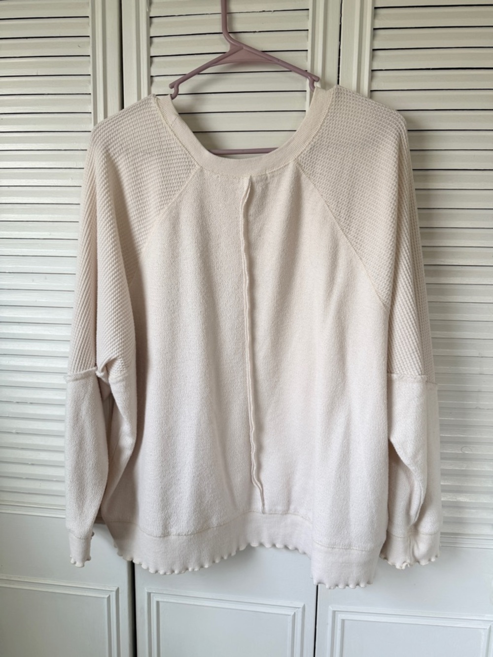 Altar'd State Cream Ribbed Pullover Sweater - Picture 6 of 7